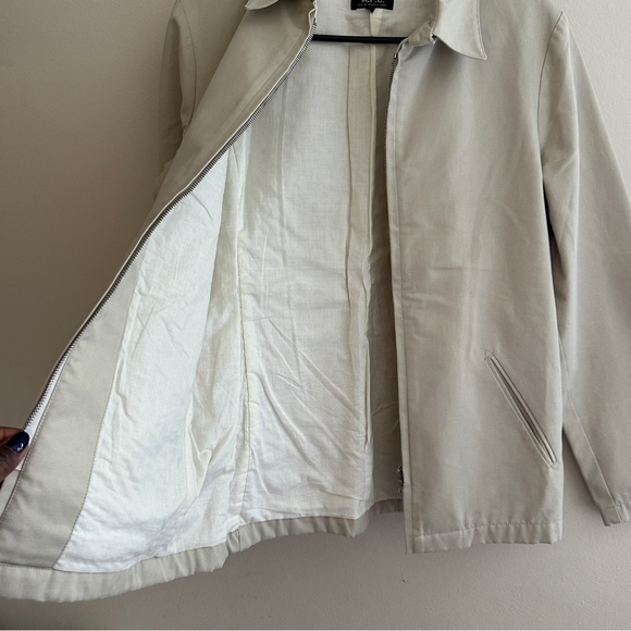 A.P.C. Rue De Paris Women's Jacket Size M Ivory Cotton with zipper - Picture 7 of 9